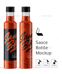 Red Sauce Bottle Mockup In 2020 Bottle Mockup Sauce Bottle Red Sauce