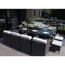 salon de jardin encastrable 12 pl santorin salon de jardin encastrable deco terrasse exterieure salon de jardin