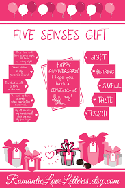 5 Senses Gift Tags One Year Anniversary Gifts For Boyfriend Care Package For Him Romantic Gifts For Him I Love You With All Of My Senses Five Senses Gift Gift Tag