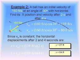 Nov 18, 2019 · if the initial velocity is vo, and the angle is a, then the vertical component of the velocity is vy=vosin(a), and the horizontal component is vx=vocos(a). Two Dimensional Motion And Vectors Vector Review Vector