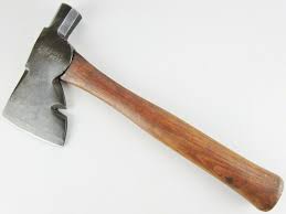 Vintage True Temper Flint Edge Axe Hatchet Hammer Nail Puller W Wood Handle Truetemper Knives And Swords Hatchet Wood Handle
