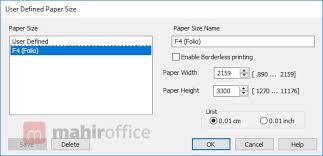 Print ukuran kertas f4, tak semudah print menggunakan ukuran kertas a4. Menambah Ukuran Kertas F4 Hvs Folio Pada Printer Epson Windows 10