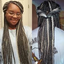 Black And Platinum Blonde Ombre Braids My Grey Black And Platinum Braids Fashion Braids Style