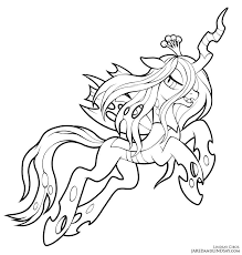 Queen Chrysalis By Lcibos My Little Pony Coloring Cute Coloring Pages Pony Drawing
