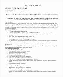 camp counselor resume