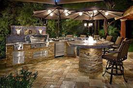 Acquire Our Best Ideas For Outdoor Kitchens Including Attractive Outside Kitchen Decor Bac Outdoor Kitchen Lighting Backyard Kitchen Modular Outdoor Kitchens