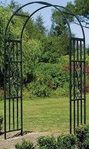 Some garden trellises can be shipped to you at home, while others can be picked up in store. Garden Arch Arbor Steel Pergola Metal Backyard Trellis Structure Entrance New Yard Garden Outdoor Living Garden Structures Shade