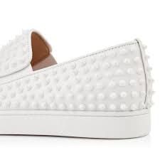 Roller Boat White White Leather Men Shoes Christian Louboutin