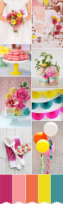 Looking for color schemes for your graphic, web, or ui design? Colour Play Creating A Fun Wedding Palette Onefabday Com