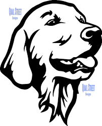 Golden Retriever Vinyl Decal Animal Stencil Dog Stencil Silhouette Art
