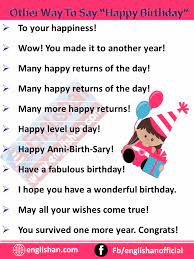 Birthday lasts for only a day whereas well wishes remain in the heart years after years. Other Way To Say Happy Birthday Synonyms And Related Words Englishan Best Birthday Wishes Quotes Birthday Captions Birthday Wishes Quotes