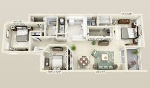 Three bedroom korean apartment floor plan. 50 Three 3 Bedroom Apartment House Plans Architecture Design