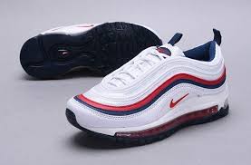 Nike Air Max 97 Red Crush White Red Crush Blackened Blue 921733 102 Sneaker Men S Women S Shoes All Black Nike Shoes Nike Air Max Black Nike Shoes
