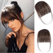 Amazon.com: ORIGEN Flequillo con clip, de cabello humano real, con  flequillo, fleco con sienes, extensiones de flequillo frontal falso para  mujer, color castaño medio : Belleza y Cuidado Personal