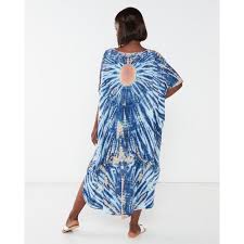 Where do you get blue dye from durban : Tie Dye Print Midi Kaftan Dark Blue Allegoria Price In South Africa Zando