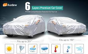 Audew 6 Layer Premium Anti Uv Car Cover For Sedan Suv