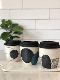 Check spelling or type a new query. Handmade Ceramic Keep Cup Pottery Travel Mug With Lid Coffee Cup Design Mugs Take Away Coffee Cup