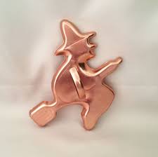 vintage copper witch cookie cutter, fun