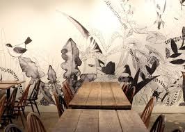 Black And White Mural Ideas Wall Mural At Lantana Cafe London Idee Creativo Parete
