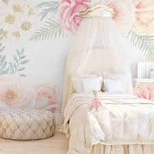 Rose Garden Watercolour Wallpaper Mural Etsy Girls Room Wallpaper Little Girl Rooms Girl Room