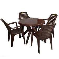 It has a rating of 4.7 with 131 reviews. Brown Varmora Furniture Stylish Plastic Chair Set Id 14110486088