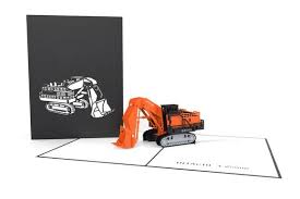 The badgy card printer is compact; Excavator Pop Up Greeting Card Etsy In 2021 Greeting Cards Cards Pop Up