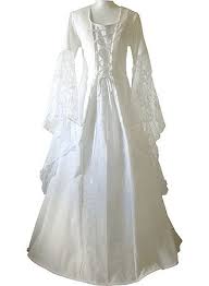 Lovely Lace Up Detail Celtic Wedding Dress Halloween Wedding Dresses Trendy Wedding Dresses