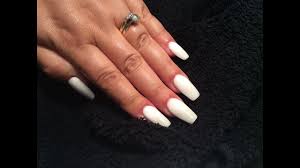 The shape, length and thickness are customizable to the style and design that the wearer really wants. White Acrylic Nails Nailsjamiebe Youtube