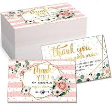 Order cheap business cards online and compare the top business card companies of 2016 on price, card creation tool, and card quality. 120 Mini Thank You For Your Order Business Cards Shopping Purchase Thanks Greeting Cards To Customer Floral Design Appreciation Cards For Small Business Owners Sellers 3 5 X 2 Inch Buy Online At