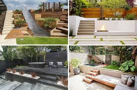 Terrasse Am Hang Praktisch Und Modern Gestalten 10 Tolle Ideen Neueste Dekoration Backyard Makeover Large Backyard Landscaping Small Backyard Landscaping