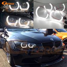 For Bmw 3 Series E90 E92 E93 Coupe And Cabriolet 2007 2013 Excellent Dtm M4 Style Ultra Bright Led Angel Eyes Kit Bmw 3 Series Led Angel Eyes Car Lights