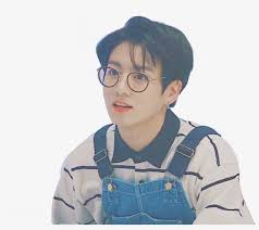 In the section of 'thanks to', where each member had to write the names of the people. Transparent Jungkook Glasses Freeuse Bts Wallpaper Desktop Aesthetic Png Image Transparent Png Free Download On Seekpng