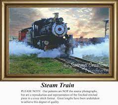 Steam train cross stitch patterns. Steam Train Vintage Counted Cross Stitch Pattern Pattern Only You Provide The Floss And Fabric Walmart Com Walmart Com