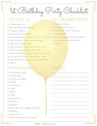 Planning A First Birthday Party Checklist The Ultimate First Birthday Party Planning And Gift Guide Birthday Party Checklist Birthday Party Planning First Birthday Party Themes