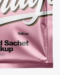 Download Matte Metallic Sachet Mockup In Sachet Mockups On Yellow Images Object Mockups PSD Mockup Templates