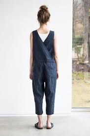 Loose Linen Jumpsuit Charcoal Washed Linen Jumpsuit Washed Linen Overall In 2020 Linen Jumpsuit Fashion Clothes