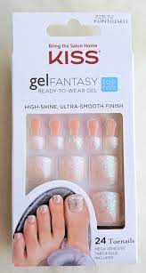 Item 24 Gel Toe Nail Glue Press Ons You Can Sport A Sparkling Glitter Manicure That Stays Shiny And Bright Toe Nails Kiss Gel Fantasy Nails Gel Fantasy Nails