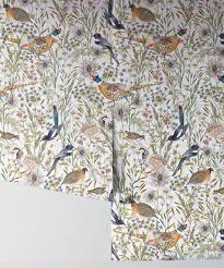 Find the best bird wallpaper on getwallpapers. Woodland Birds Lively Botanical Wallpaper Milton King Uk
