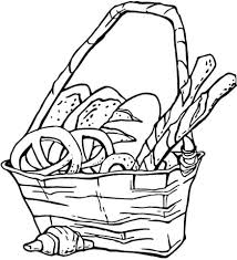 Hundreds of free spring coloring pages that will keep children busy for hours. Coloring Pages Basket Of Pretzels And Bread Coloring Page