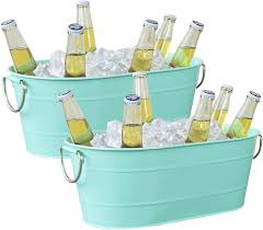 Farmhouse Metal Galvanized Beverage Tub ...