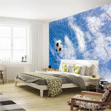 Our football murals and football field wallpapers are great decor for locker rooms, gyms, sports dens, man caves, and kid's bedrooms! Football Blue Sky Photo Wallpaper Soccer 3d Wall Mural Custom Silk Wallpaper Art Painting Room Decor Children Room Bedroom Living Room From Greenho 24 92 Yellow Decor Living Room