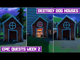 It also has new areas like colossal there are a total of 17 new named places for players to explore. Destroy Dog Houses Locations In Fortnite Season 5 Chapter 2 Epic Quests Week 2