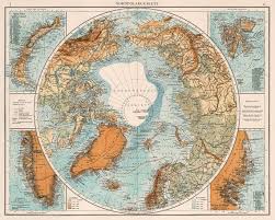 North Pole Map Vintage Map Of North Pole Archival Etsy Vintage Map Vintage Wall Art North Pole Map