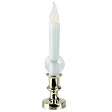 We sell a wide range of flameless candles, from pillars, to votives, to tea light candles. Northlight 8 5 Pre Lit White And Gold Led Flickering Window Christmas Candle Lamp Target