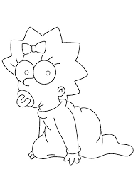 It is the longest running american animated sitcom. Maggie Simpson Coloring Page 1001coloring Com