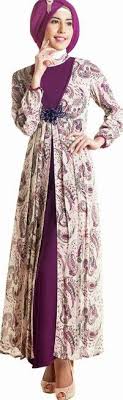 Gamis Batik Kombinasi Model Pakaian Hijab Model Pakaian Pakaian Wanita