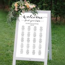 Turn A Sandwich Board Into A Wedding Seating Chart Its