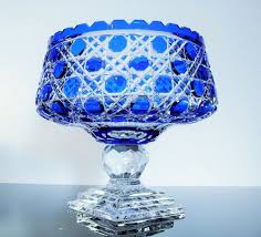 Ancienne Coupe Fruit En Pied Forme Medici Taille Pierres Diamant Baccarat 1908 Pierre Diamant Baccarat Coupe De Fruit