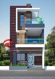 3d Narrow House Designs Gallery Rc Visualization Structural Plan And Elevation De Small House Elevation Design Small House Elevation Small House Front Design