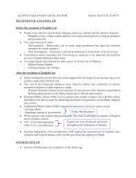 The english common law provides presidential weight on the common law and requires that all acts committed be treated the legal system is a legal system of england and wales. Task 1 Malaysian Legal System
